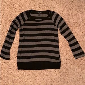 Grey and black stripped top